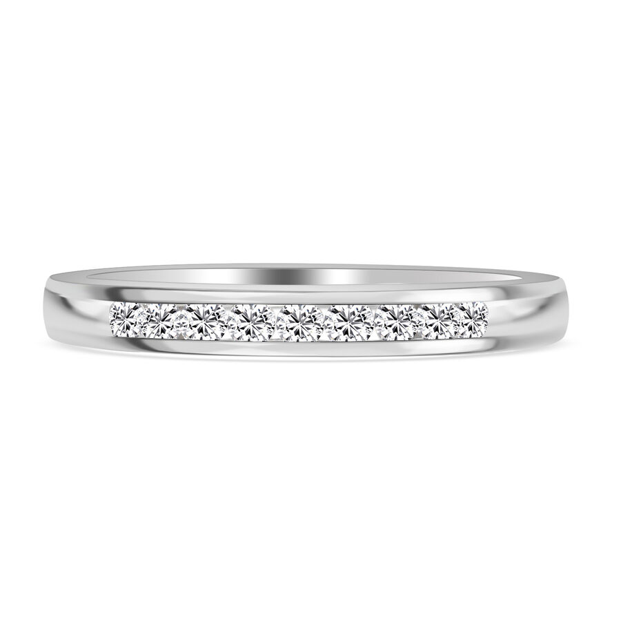 RHAPSODY 950 Platinum IGI Certified Diamond (VS-E-F) Half Eternity Ring 0.25 Ct.