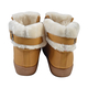 Womens Flat Faux Fur Lined Grip Sole Winter Ankle Boots (Size 3)  - Camel