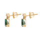 ILIANA 18K Yellow Gold AAA Kagem Zambian Emerald and Diamond (SI/G-H) Earrings 1.40 Ct.