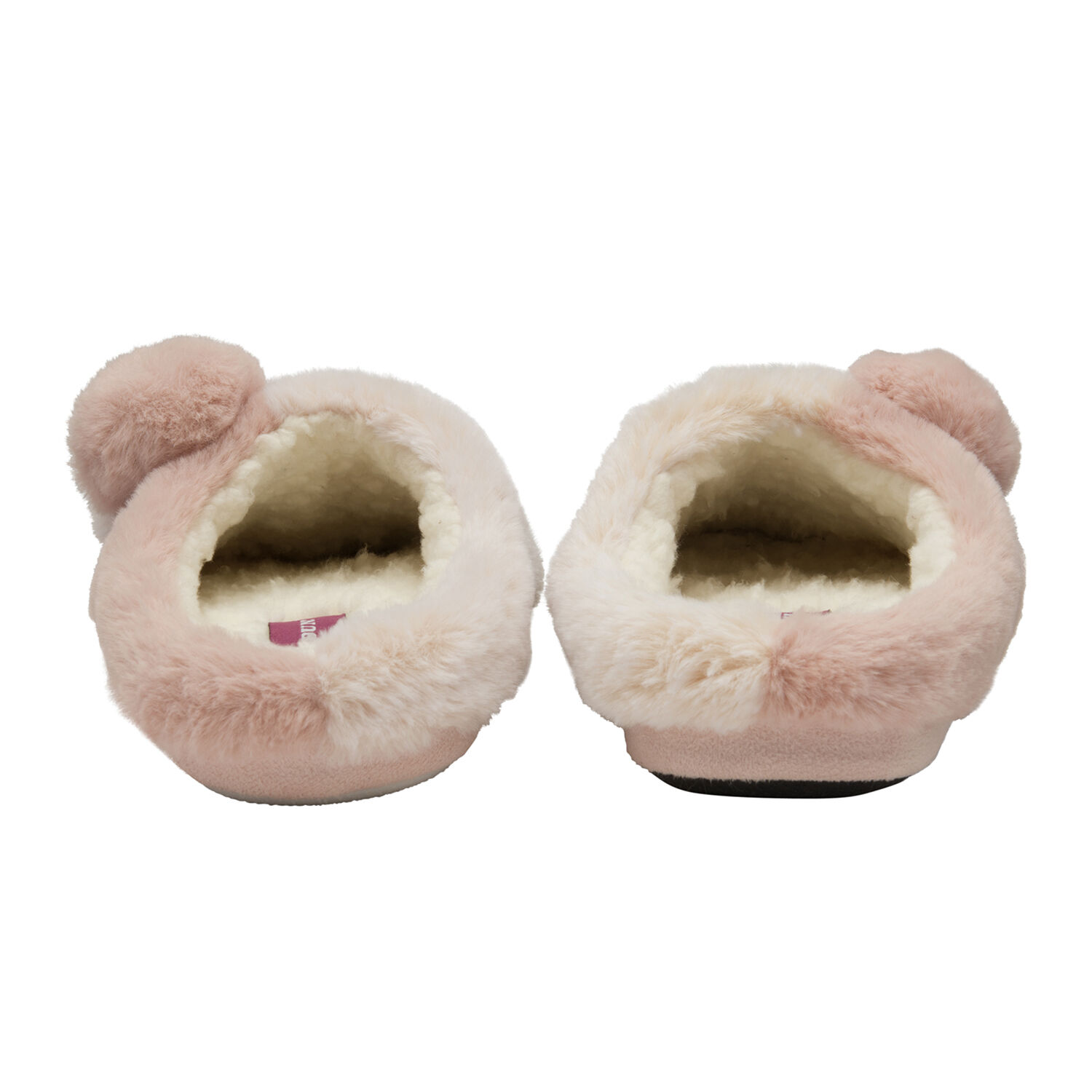 Dunlop Pom Pom Slipper Mules in Pink Colour