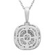 Diamond Pendant with Chain (Size 18) in Platinum Overlay Sterling Silver 0.54 Ct.