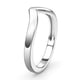 Platinum Overlay Sterling Silver Wishbone Ring