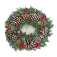 Decorative Christmas Wreath Embellished with Pine Cones and Red Berries (Size 45 Cm)