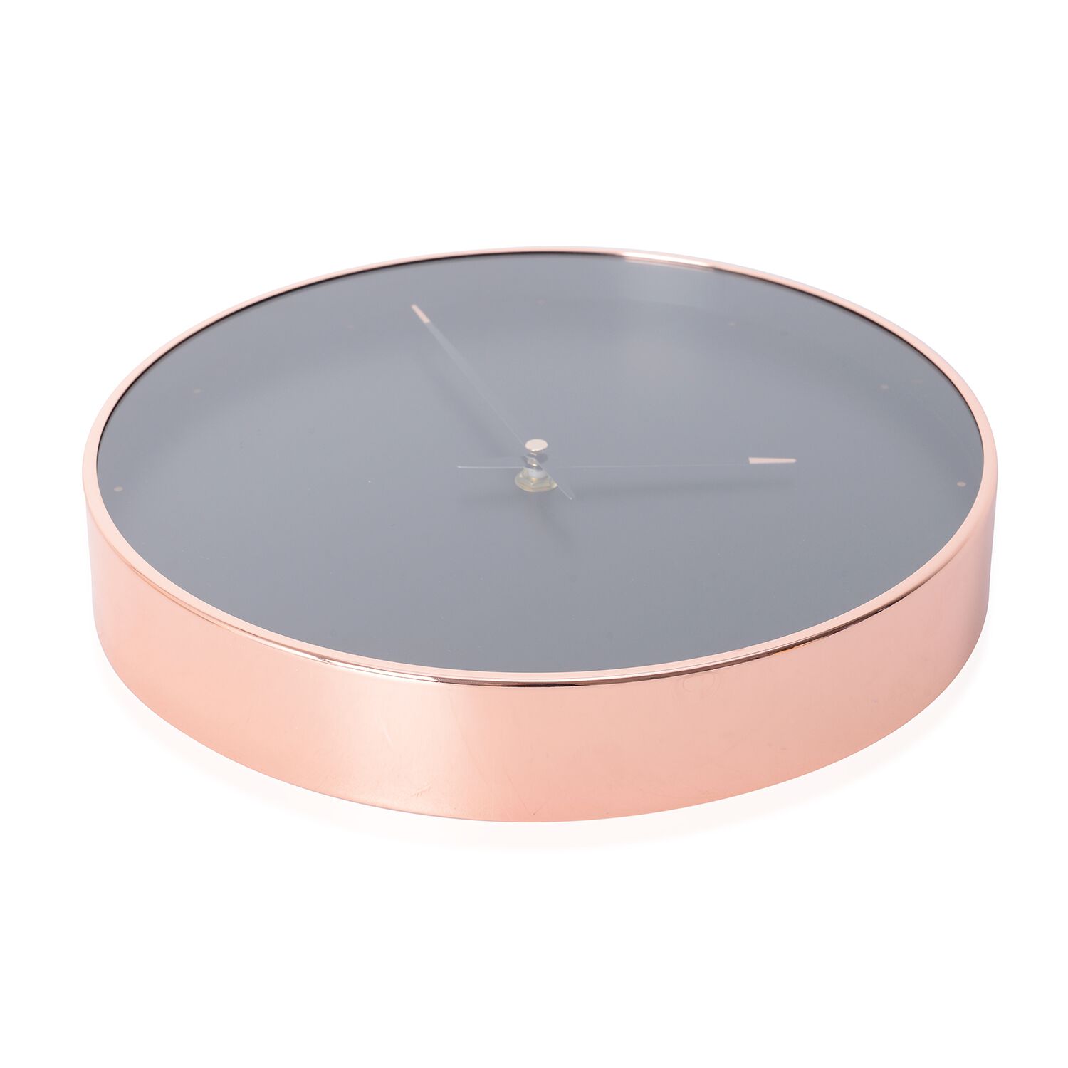 Decorative Round Shape Wall Clock (Size 28x28x4.5 Cm) Rose Gold Colour Dot