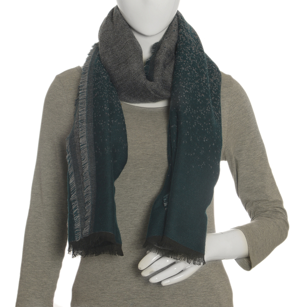 Close Out Deal- Blue and Grey Colour Scarf (Size 185x70 Cm)