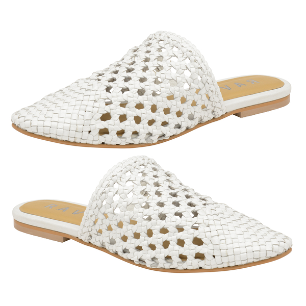Ravel Inglis Leather Slip-On Shoes in White Colour
