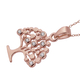Simulated Diamond Pendant with Chain (Size 18) in Rose Gold Overlay Sterling Silver