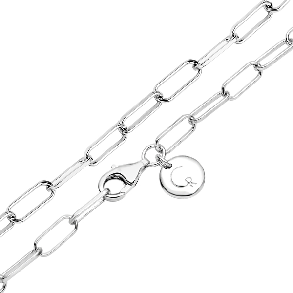RACHEL GALLEY Allegro Collection - Rhodium Overlay Sterling Silver Circle Paperclip Necklace (Size - 20)