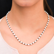 Freshwater Pearl, Black Spinel Beads Necklace (Size - 18) with Spring Ring Clasp in Sterling Silver