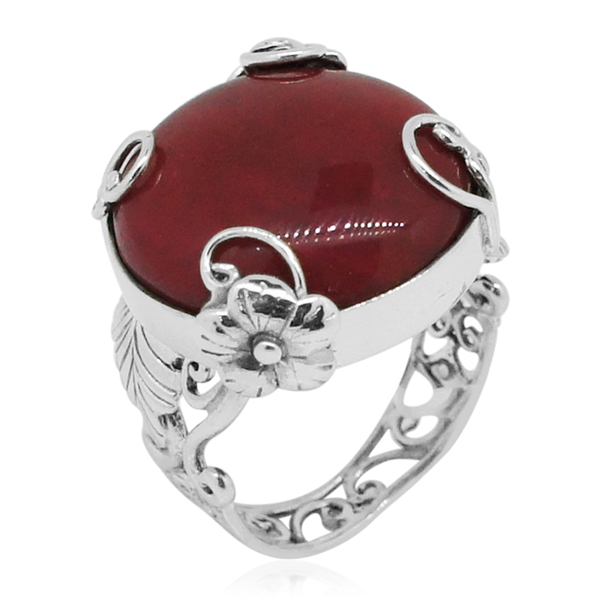 Royal Bali Collection Sponge Coral (Rnd) Ring in Sterling Silver 12.000 Ct.