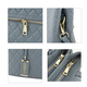 LA MAREY 100% Genuine Leather Diamond Pattern Convertible Bag with Shoulder Strap (Size 25x20x10 Cm) - Blue