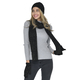 3 Piece Set - 100% Acrylic Knitted Scarf Hat and Gloves - Black