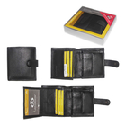 Genuine Leather RFID Foldable Mens Wallet (Size 9x10 Cm) -  Black