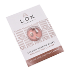 Connoisseurs LOX Secure Earring Backs - Set of Two Pcs Push Set in Rose Gold Tone.