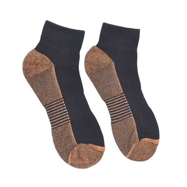 Set of 5 - Copper Infused Socks (Size S/M) - Black
