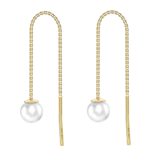 9K Yellow Gold   Pearl  Earring 1.04 pc,  Gold Wt. 0.24 Gms  1.040  Ct.