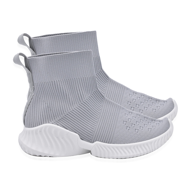 OTO - Grey Stretch Sock Trainers (Size 3)