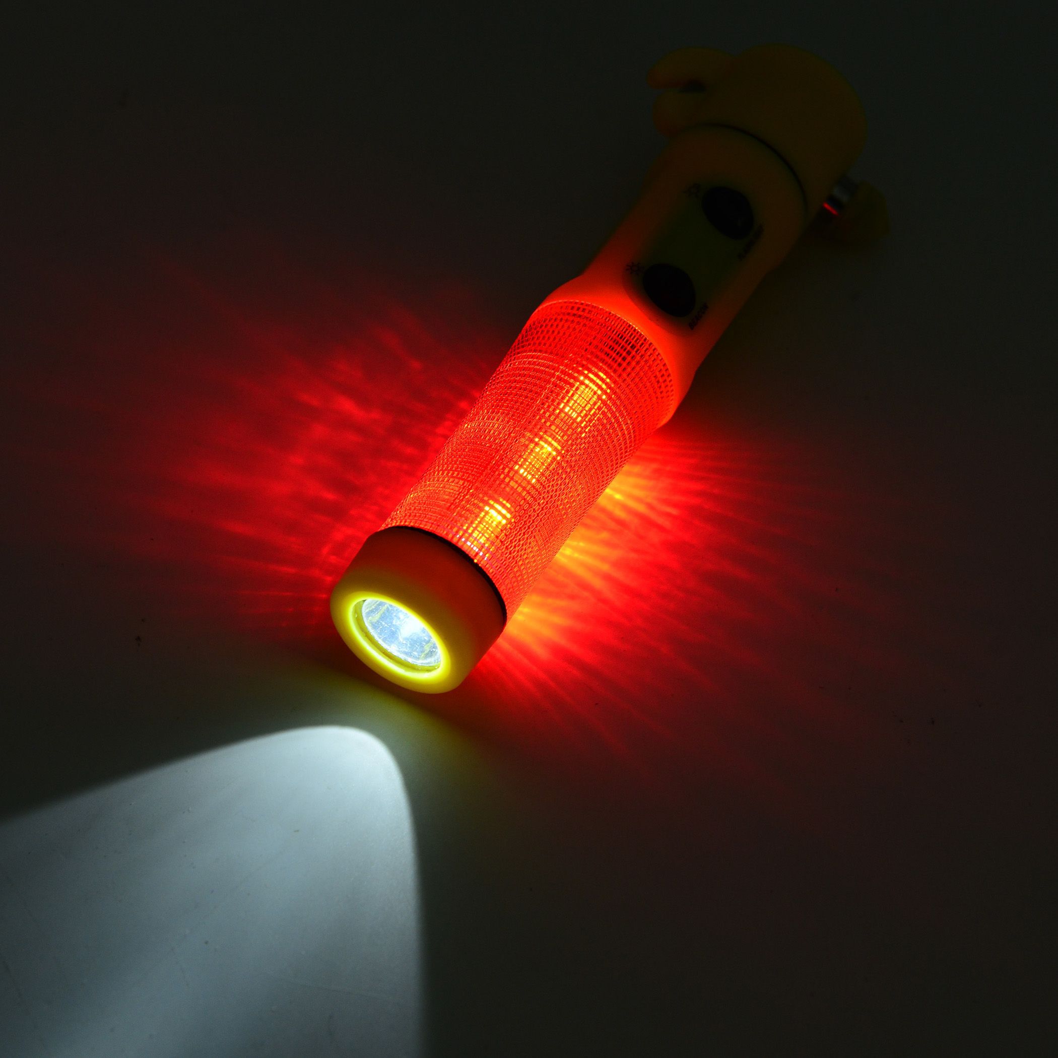 Yellow and Black Colour Multi Functional Hammer with LED Flashlight (Size 19.30X6.98X3.98 Cm)