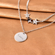 Personalised Engravable Disc & Star Steel Necklace, Size 15+2 Inch, Stainless Steel