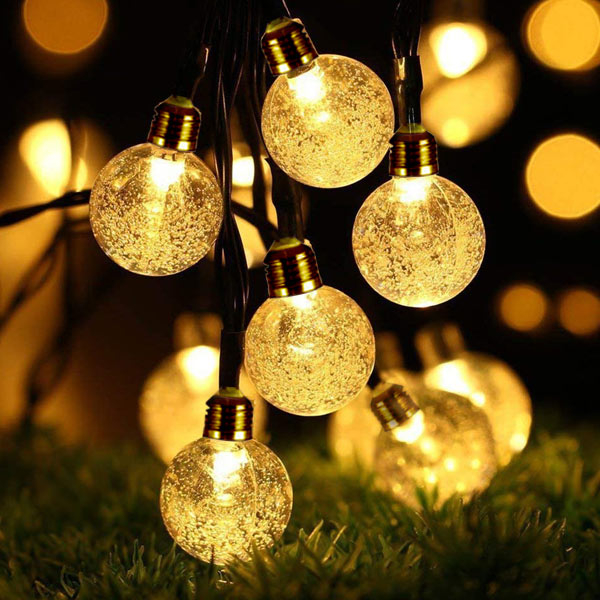 Christmas Decoration Specials- 10 Piece Glitter Light Bulbs - Silver