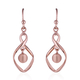 Rose Gold Overlay Sterling Silver Dangling Hook Earrings