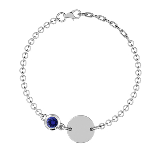 Tanzanite Bracelet (Size 6 with Extender) in Platinum Overlay Sterling Silver 0.59 Ct.