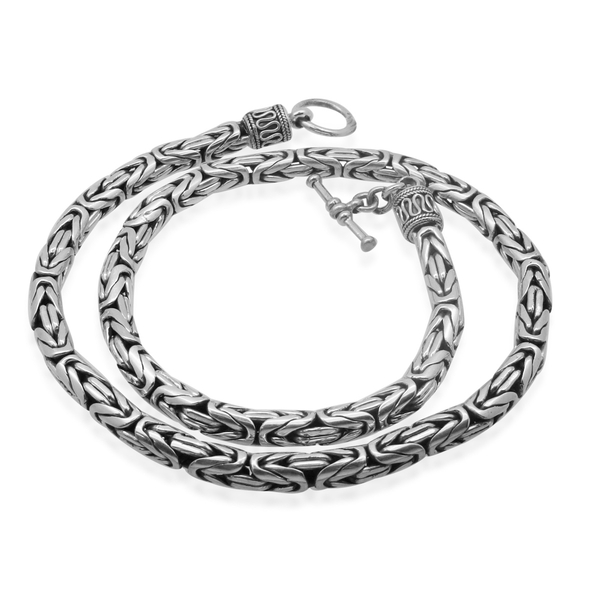 Royal Bali Collection Sterling Silver Borobudur Necklace (Size 20), Silver wt 116.80 Gms.