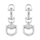 Sundays Child - Natural Cambodian Zircon Snaffle Dangle Earrings (with Push Back) in Platinum Overlay Sterling Silver