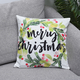 Christmas Theme LED Cushion Cover with Filling (Size 45 Cm) - White, Green & Red