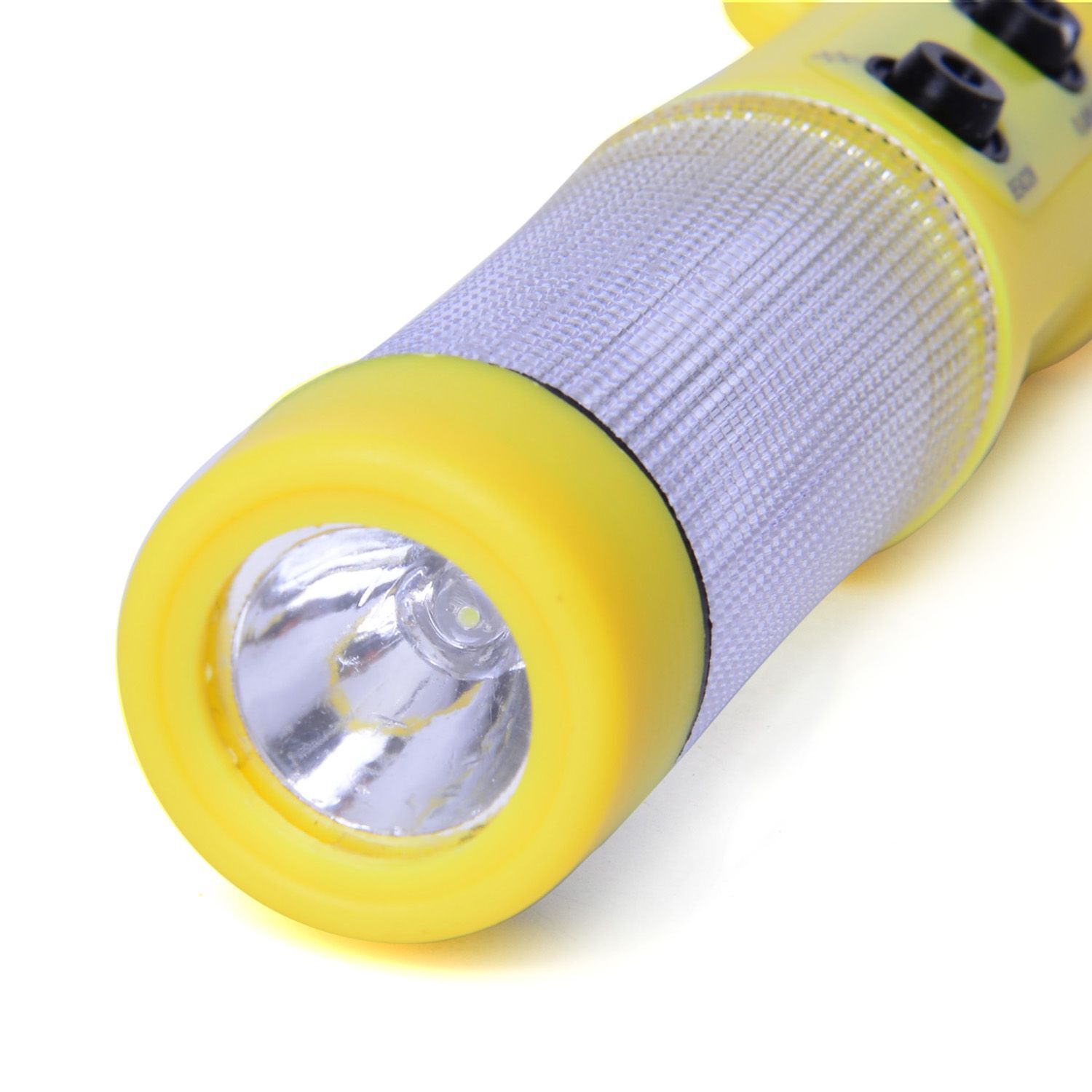 Yellow and Black Colour Multi Functional Hammer with LED Flashlight (Size 19.30X6.98X3.98 Cm)