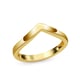 14K Yellow Gold Overlay Sterling Silver Wishbone V Shape Stacker Ring