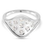 Lustro Stella Sterling Silver Ring (Size O) Made with Finest CZ