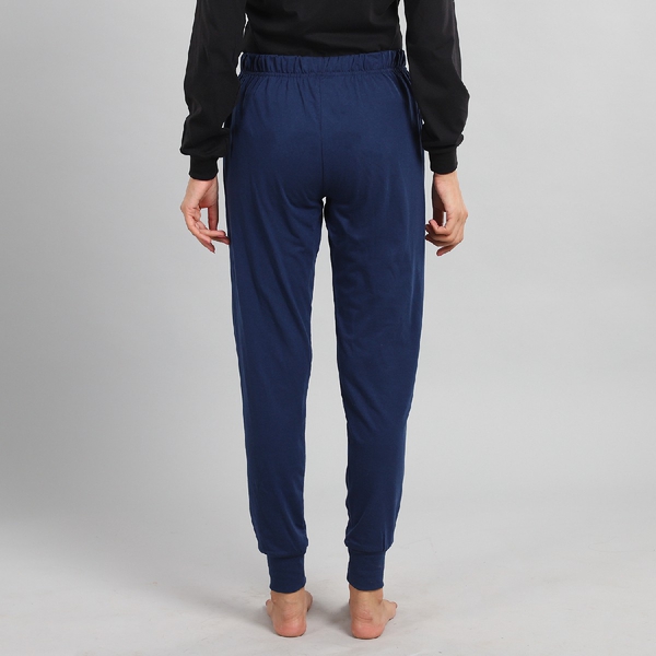 100% Cotton Single Jersey Loungewear Leggings in Blue