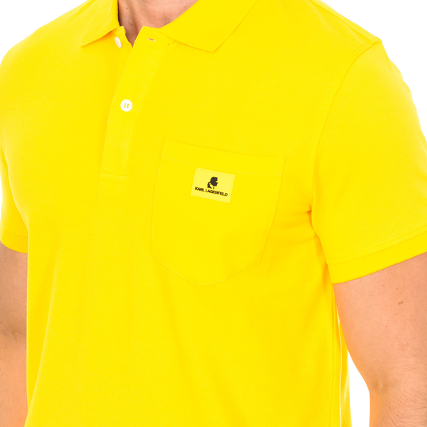 Karl Lagerfeld - Mens Basic Polo Short Sleeve - Yellow Size M