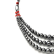Hong Kong Close Out - Hematite and Red Howlite Necklace (Size 20)