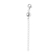Rhodium Overlay Sterling Silver Magnetic Ball Clasp with 2 Inch Extender