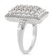 Moissanite Cluster Ring in Platinum Overlay Sterling Silver 1.21 Ct, Silver Wt. 5.24 Gms