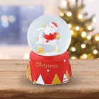 Christmas Decorative Deer & Santa Claus Waterball with Music and Auto Snowing (Size 15x10Cm)