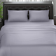 SERENITY NIGHT 4 Piece Set - 100% Bamboo Sheet Set (Includes Flat Sheet, Fitted Sheet and 2 Pillowcases) - Light Grey (Size Double)