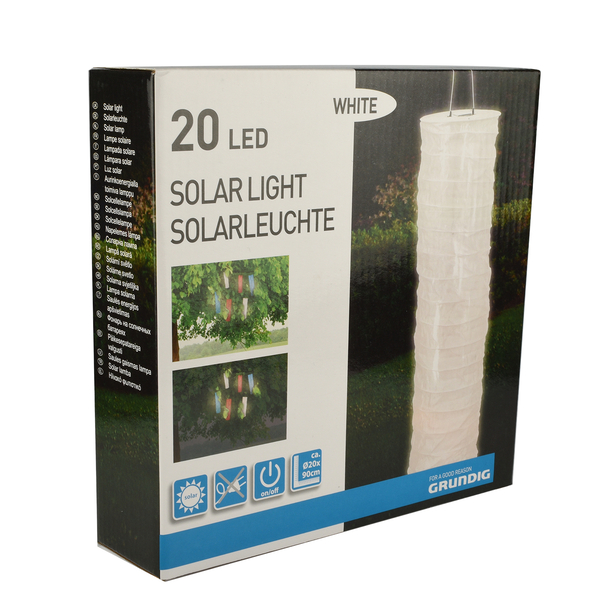 20 LED Solar Lantern (Dia. 90x20 cm) - White