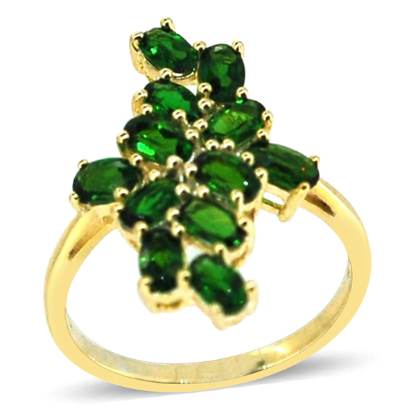 Chrome Diopside (Ovl) Ring in 14K Gold Overlay Sterling Silver 2.750 Ct.
