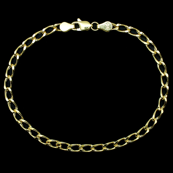Close Out Deal 9K Y Gold Curb Bracelet (Size 7.5) 2.64 Grms.