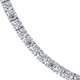 Moissanite Necklace (Size - 18) in Rhodium Overlay Sterling Silver 23.03 Ct, Silver Wt. 24.00 Gms