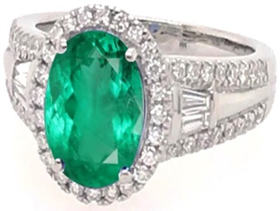 ILIANA 18K Yellow Gold AAAA Boyaca Colombian Emerald and Diamond (G-H/S-I) Ring 3.90 Ct, Gold wt 5.9