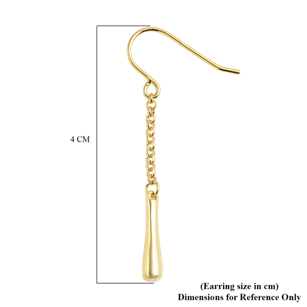 LucyQ Drip Collection - Hook Earrings in Yellow Gold Overlay Sterling Silver