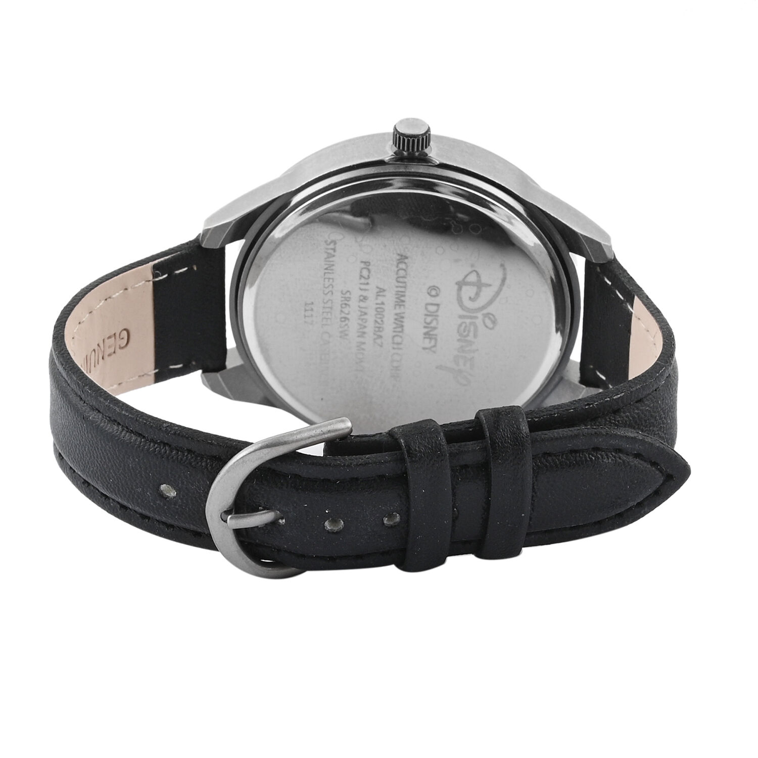 Disney Alice In Wonderland Cheshire Cat Quartz Movement Watch (42mm) With Black Strap