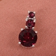 Lustro Stella Ruby Colour Crystal Pendant in Sterling Silver
