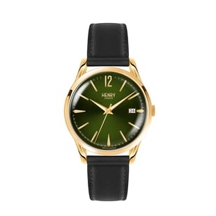 Personalised Engravable Henry London Chiswick Ladies Watch with Black Calf Leather Strap