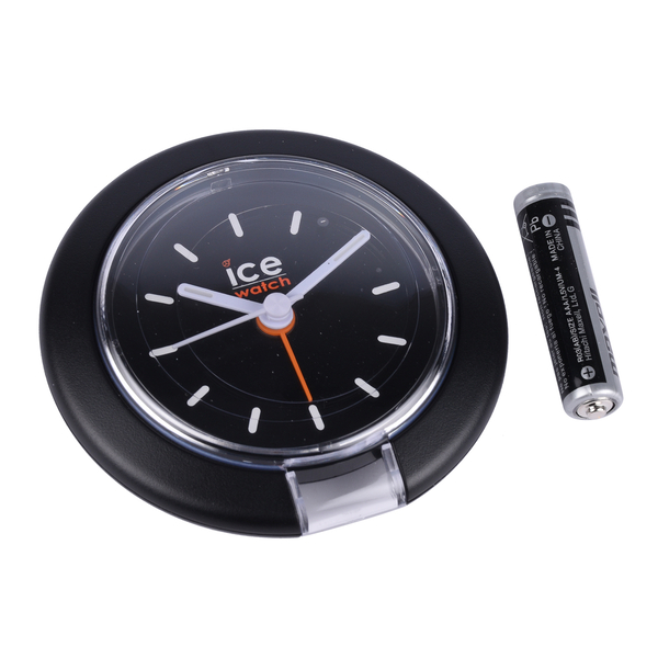 ICE WATCH Travel Clock with Alarm & Snooze (Included 3xAAA Battery) - Black
