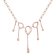 LucyQ Paper Clip Drip Collection - 4 in 1 Wear 18K Vermeil Rose Gold Overlay Sterling Silver Necklac